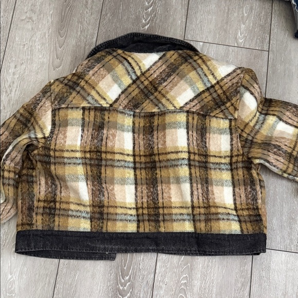 Women’s 7 for all mankind Plaid Jean jacket new size large - Picture 5 of 5